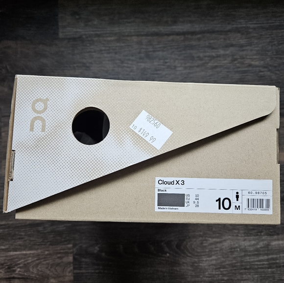 On Cloud black mens shoes sz 10 - Picture 5 of 5